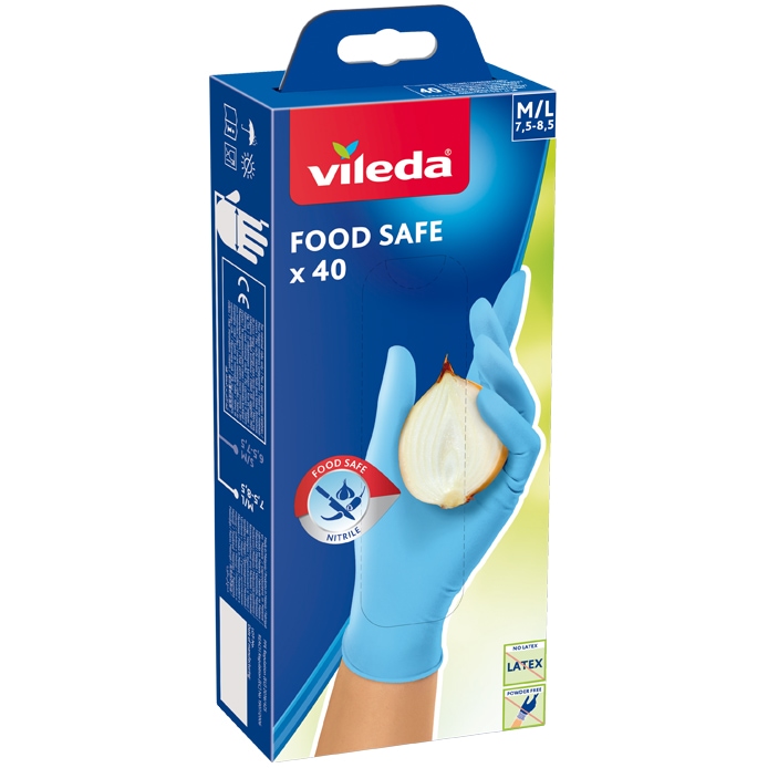 Vileda Food Safe Nitrile 40 – latexfria gummihandskar